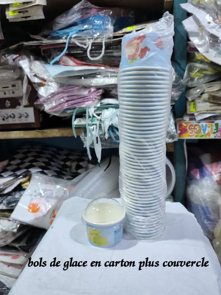 Bol à Glace Carton + Couvercle